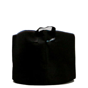 Side view  of #10 RediRoot Fabric Aeration Bag in black with handles