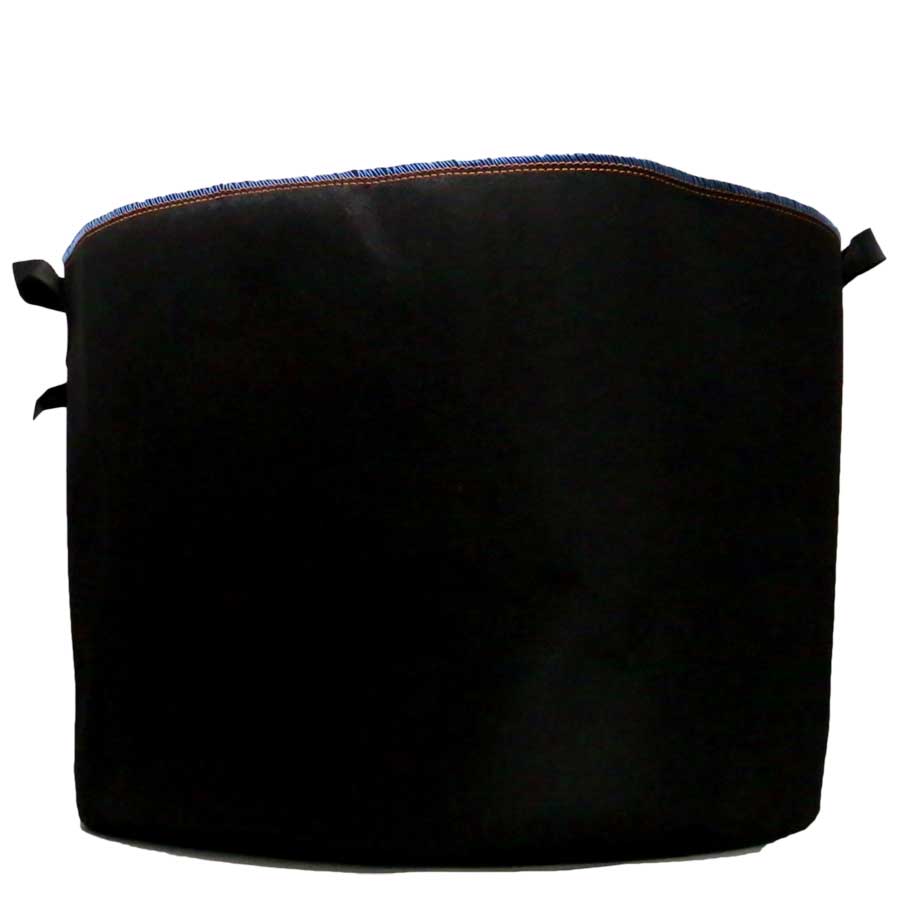 Front view  of #20 RediRoot Fabric Aeration Bag in black with handles