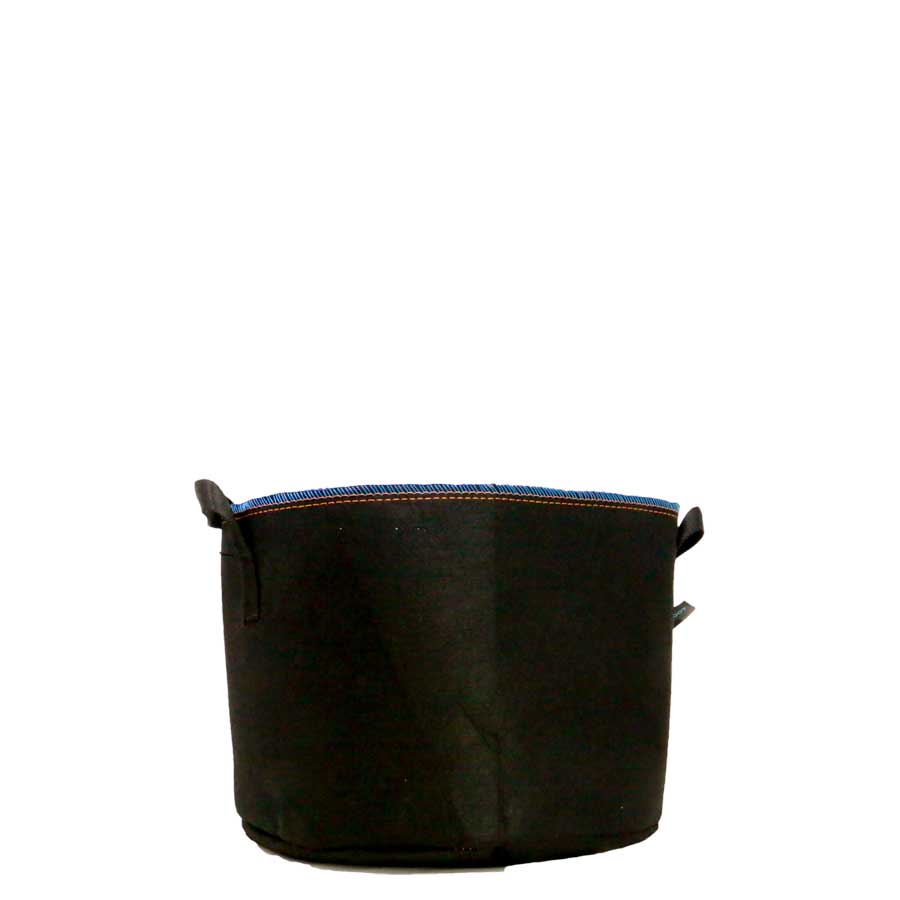 Front view  of #3 RediRoot Fabric Aeration Bag in black with handles