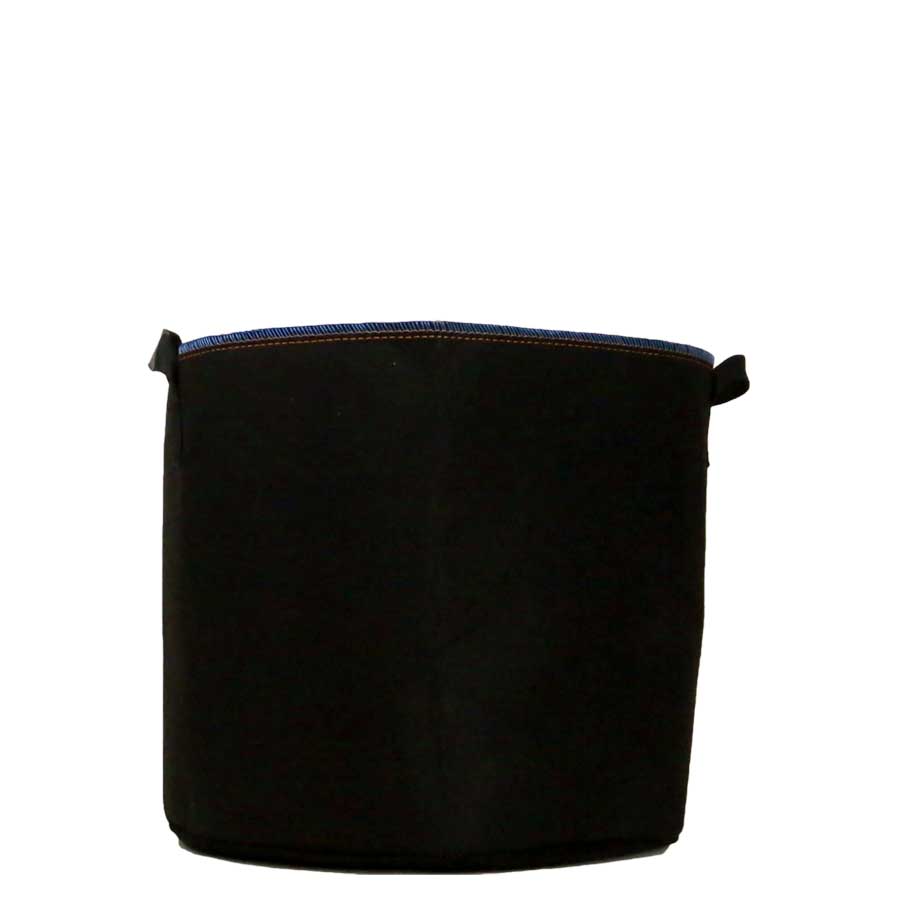 Front view  of #7 RediRoot Fabric Aeration Bag in black with handles